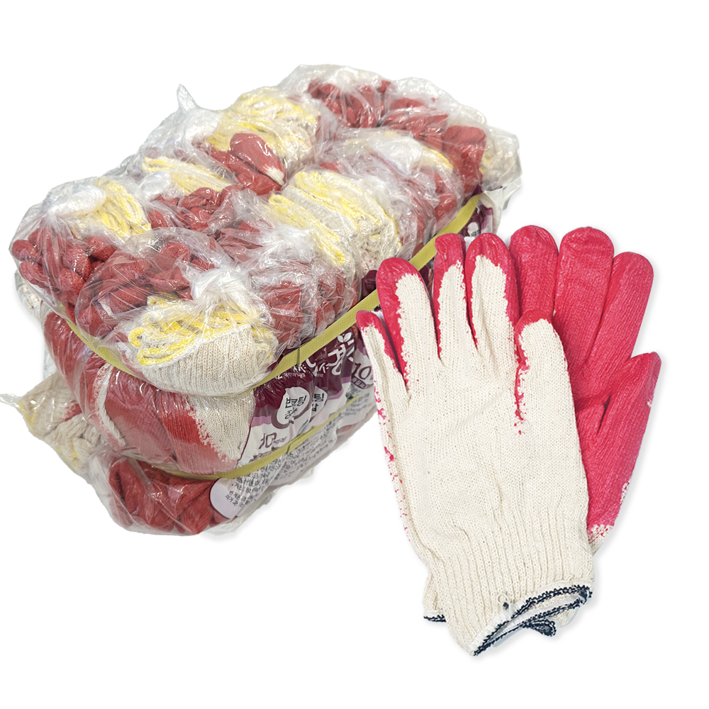 반코팅 면장갑 빨간 목장갑 작업용장갑 100켤레