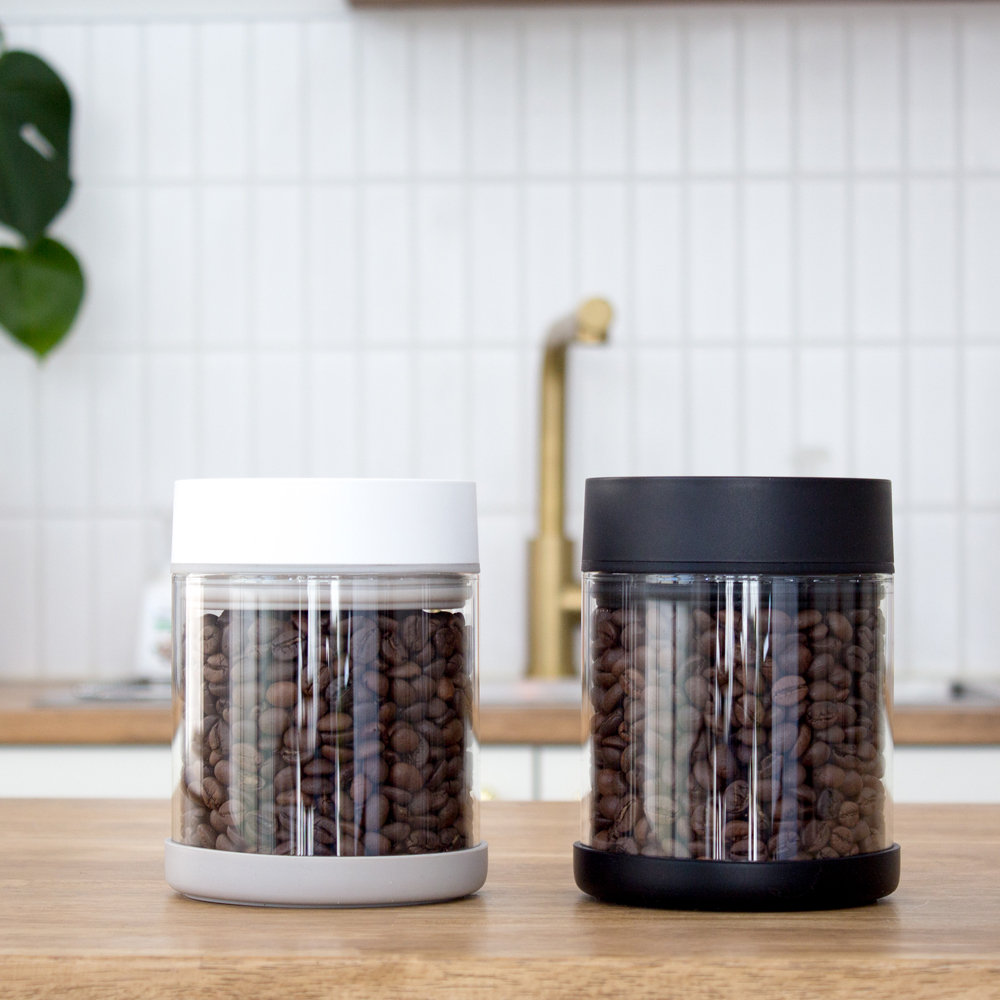 체리스타 락인 자동 진공 커피 원두 보관 밀폐 용기 보관통 캐니스터 600ml - 상세 이미지 2