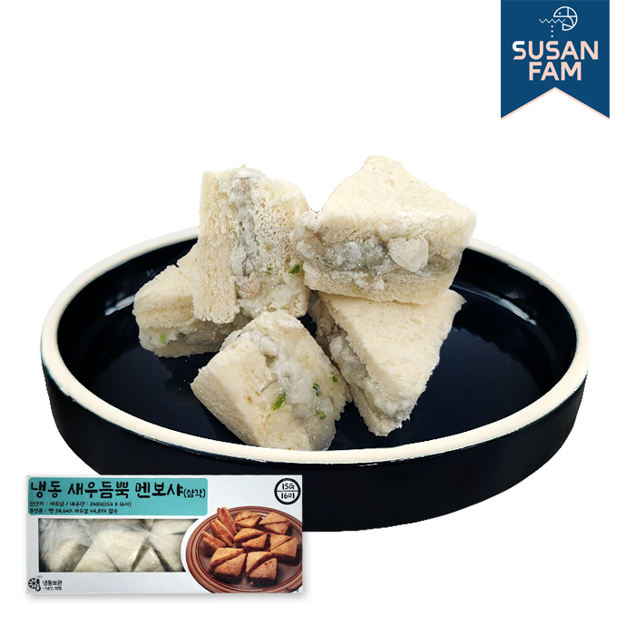 삼각 멘보샤 240g(15gX16ea) 중국식 새우 토스트 중식업소용 - 상품 이미지