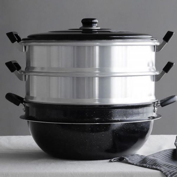 대용량 찜기 3단 국산 곰솥 대형 업소용 알루미늄 매장용 46cm - 상세 이미지 4