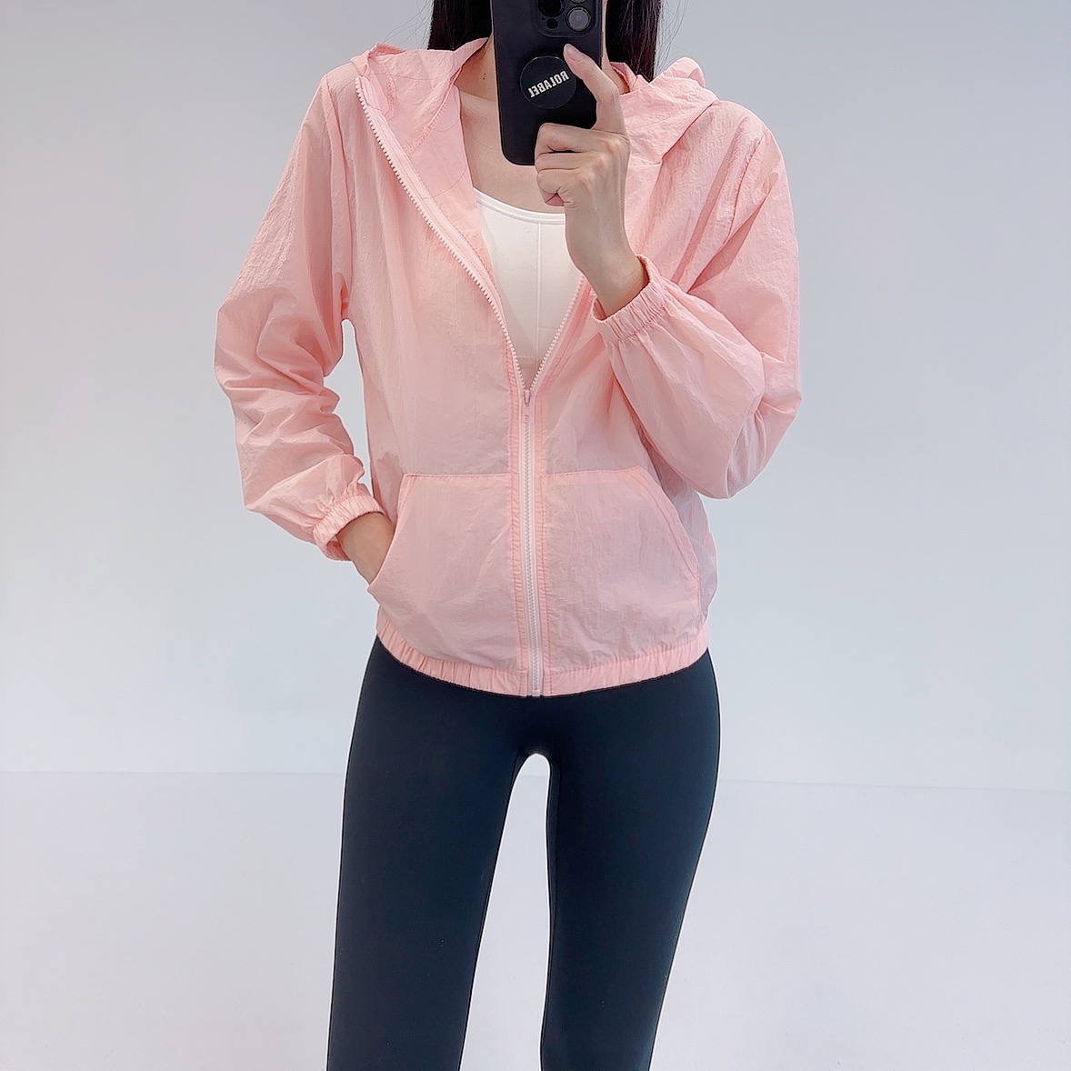 로라벨 언앤 여성바람막이점퍼 레인 빅사이즈 바스락 여름 초경량 루즈핏 아우터 점퍼 이미지 2