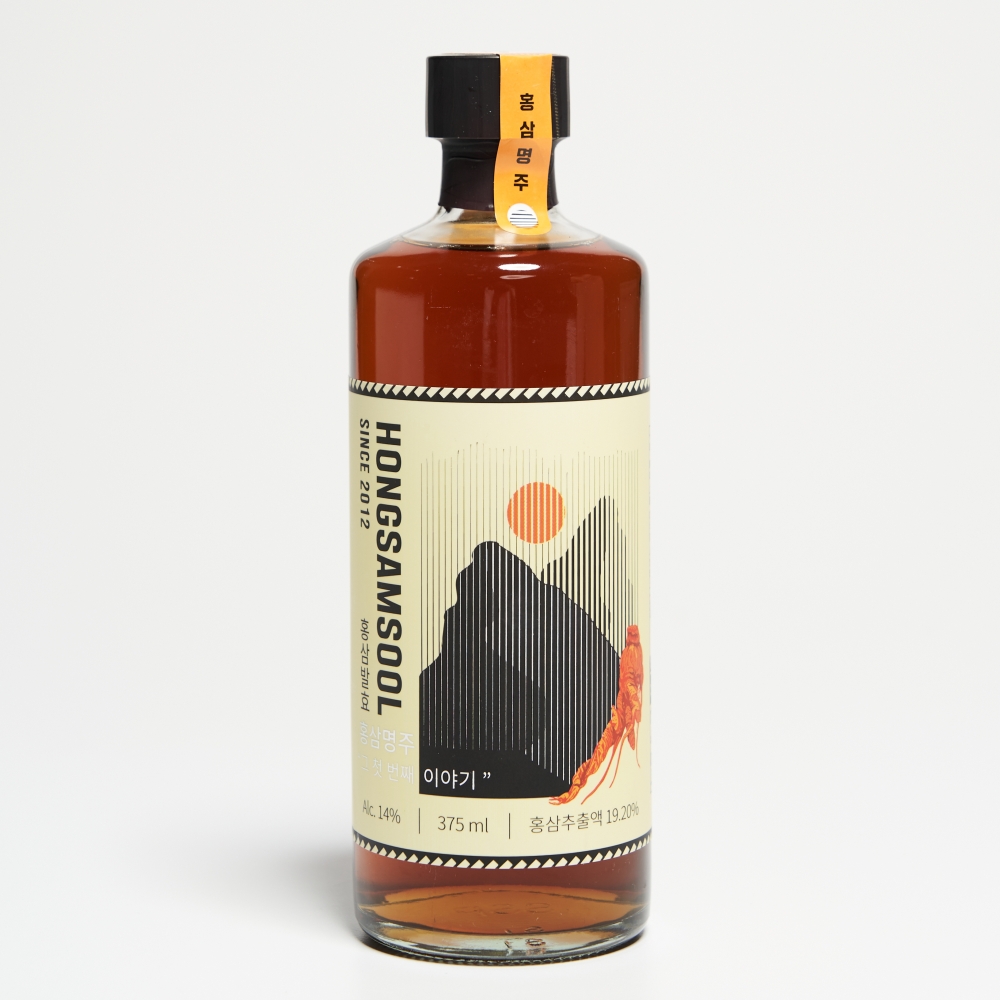 홍삼명주 홍삼주 단품세트 14도 375ml 약주 인삼 (케이스, 쇼핑백 포함) - 상세 이미지 2