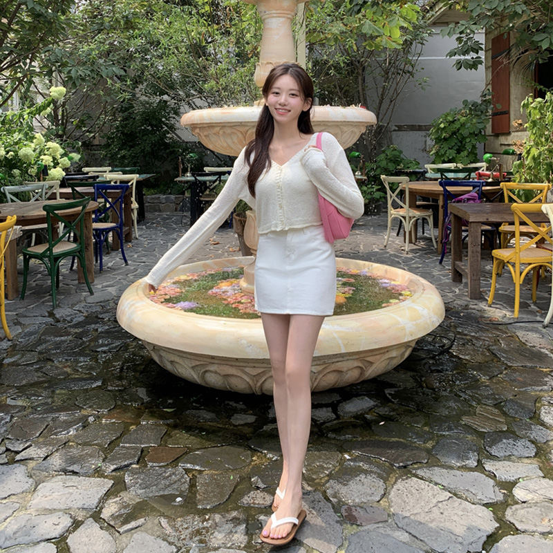 네르아 브이넥 크롭 가디건 cd2907 - 상세 이미지 4