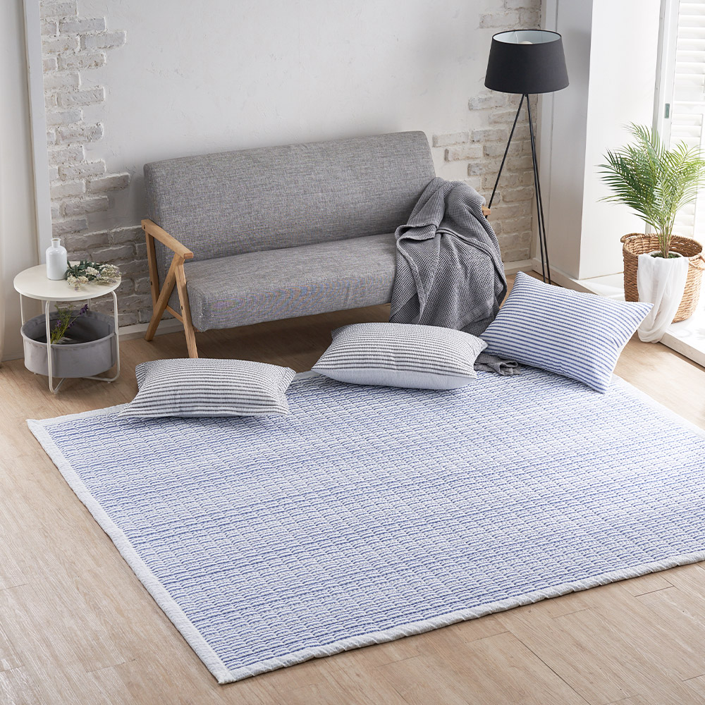 국내산 면카페트 특대형 거실패드 사계절 누빔 카펫트 방바닥 아리엘 시어서커 패드 Q