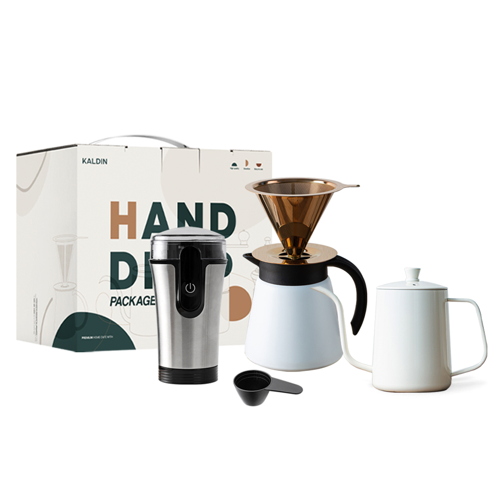 칼딘 홈카페 드리퍼 핸드드립 세트 올인원 패키지 A2 화이트