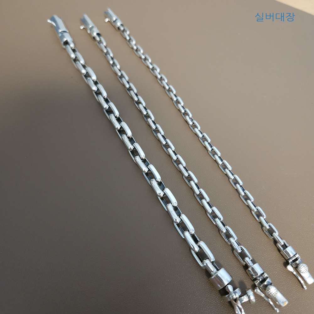 5.5mm 실버 925 커플 우정 남성 여자 패션 데일리 볼드 빈티지 엔틱 힙합 은 팔찌 이미지 7