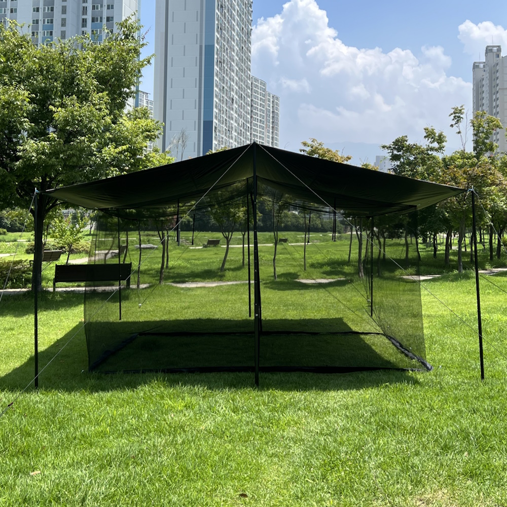 아릭시 타프 스크린 메쉬스크린 모기장 쉘터 그늘막 타프쉘 렉타 헥사 캠핑 블랙 M