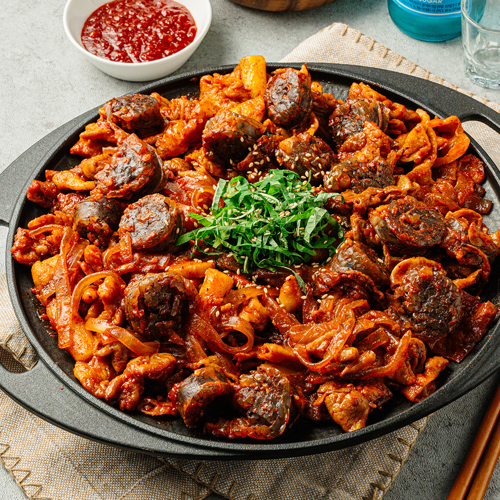 불맛 순대곱창볶음 1인분 (특제소스) 곱창볶음 순대볶음 신포시장 - 상세 이미지 3
