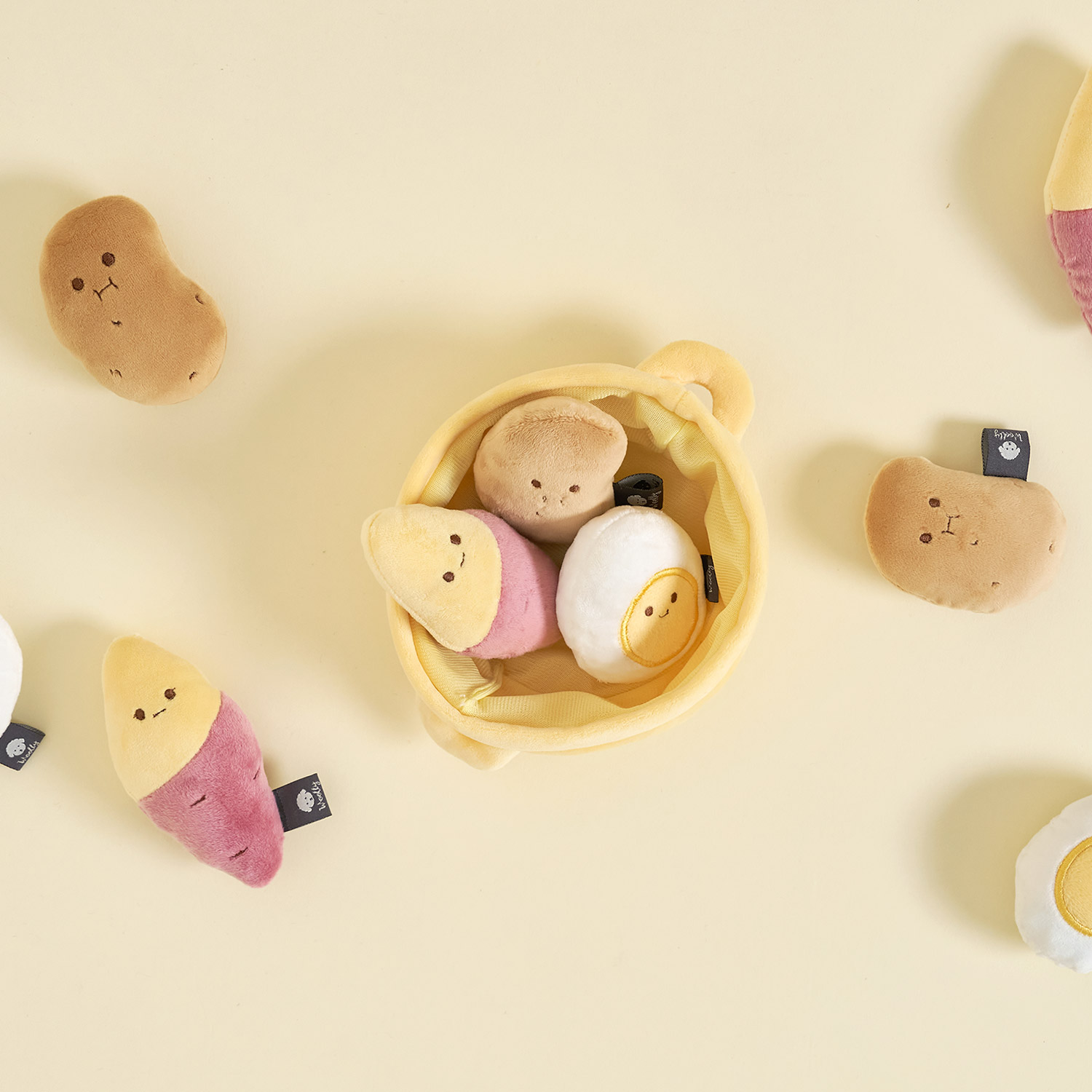 울리 찐 간식 강아지 장난감 세트 삑삑이 바스락 인형