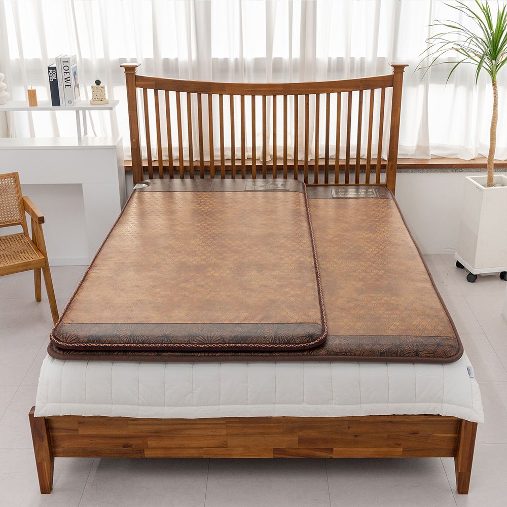 한일의료기 전기장판 전기매트 EMF 전자파없는 온열매트 난방 거실용 황토참숯 싱글