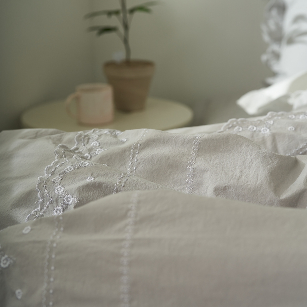 호텔 이불세트 라지킹 사계절 신혼 고밀도 순면 레이스 프리미엄 이불