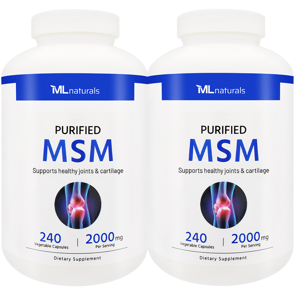 마이라이프내추럴스 MSM 엠에스엠 식이유황 2000mg 알약 240캡슐, 2개 - 메인 이미지