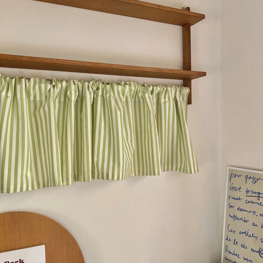 목화베리 가리개 커튼 창문 가림막 주방바란스커튼 주문제작 크림바닐라