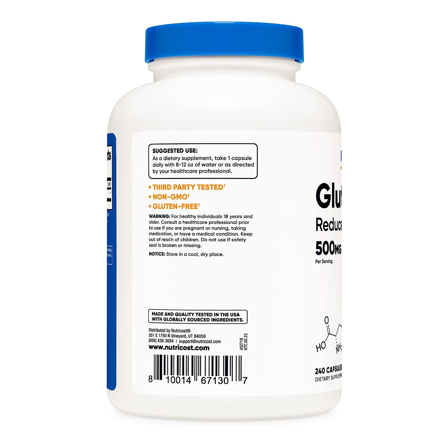 뉴트리코스트 글루타치온 500mg 240캡슐 - 상세 이미지 2