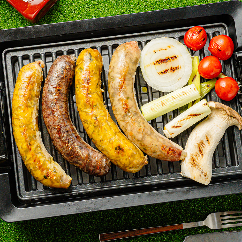 신포시장 모둠순대 바베큐순대 450g (찹쌀순대, 고추, 카레) 캠핑 밀키트