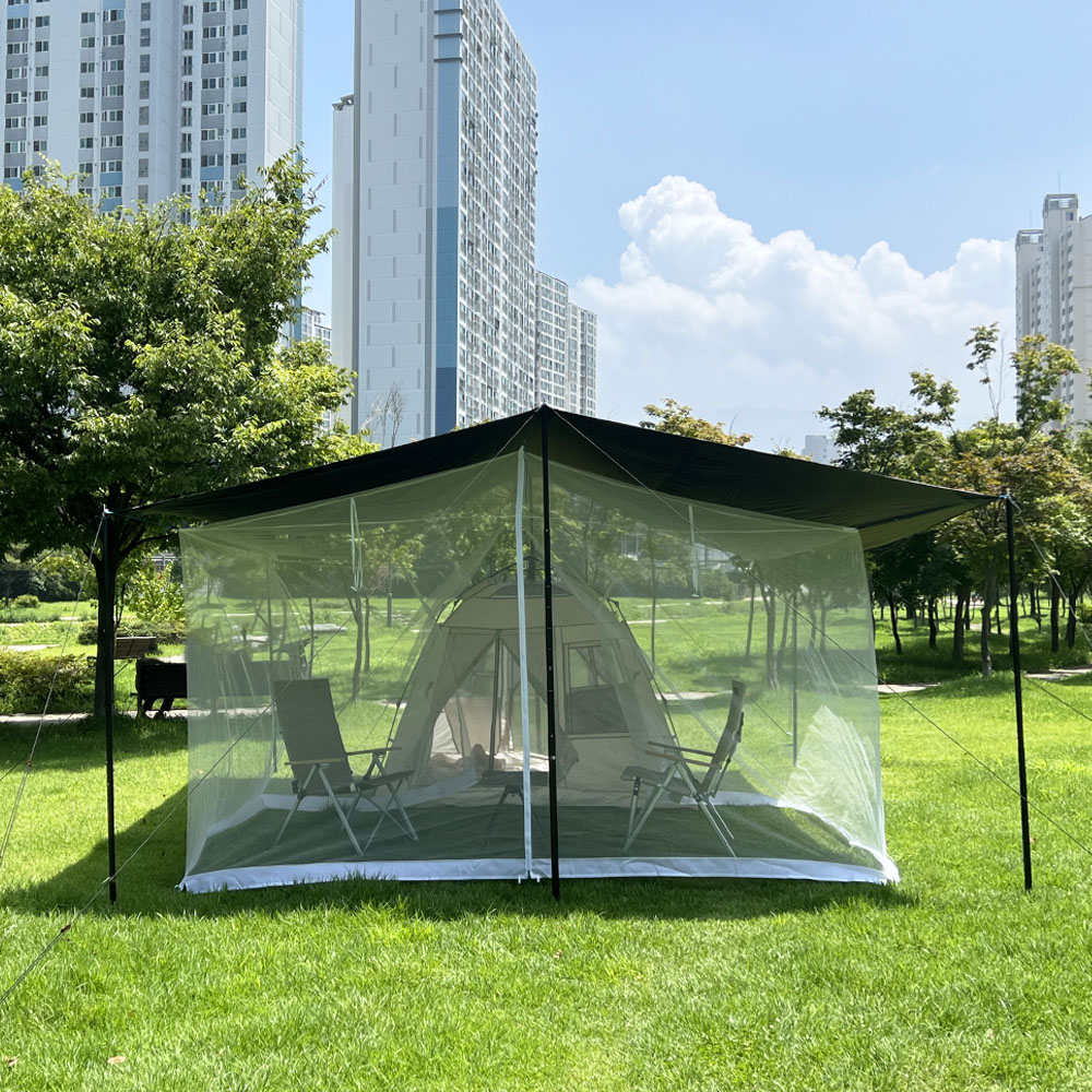 아릭시 타프 스크린 메쉬스크린 모기장 쉘터 그늘막 타프쉘 렉타 헥사 캠핑 블랙 M