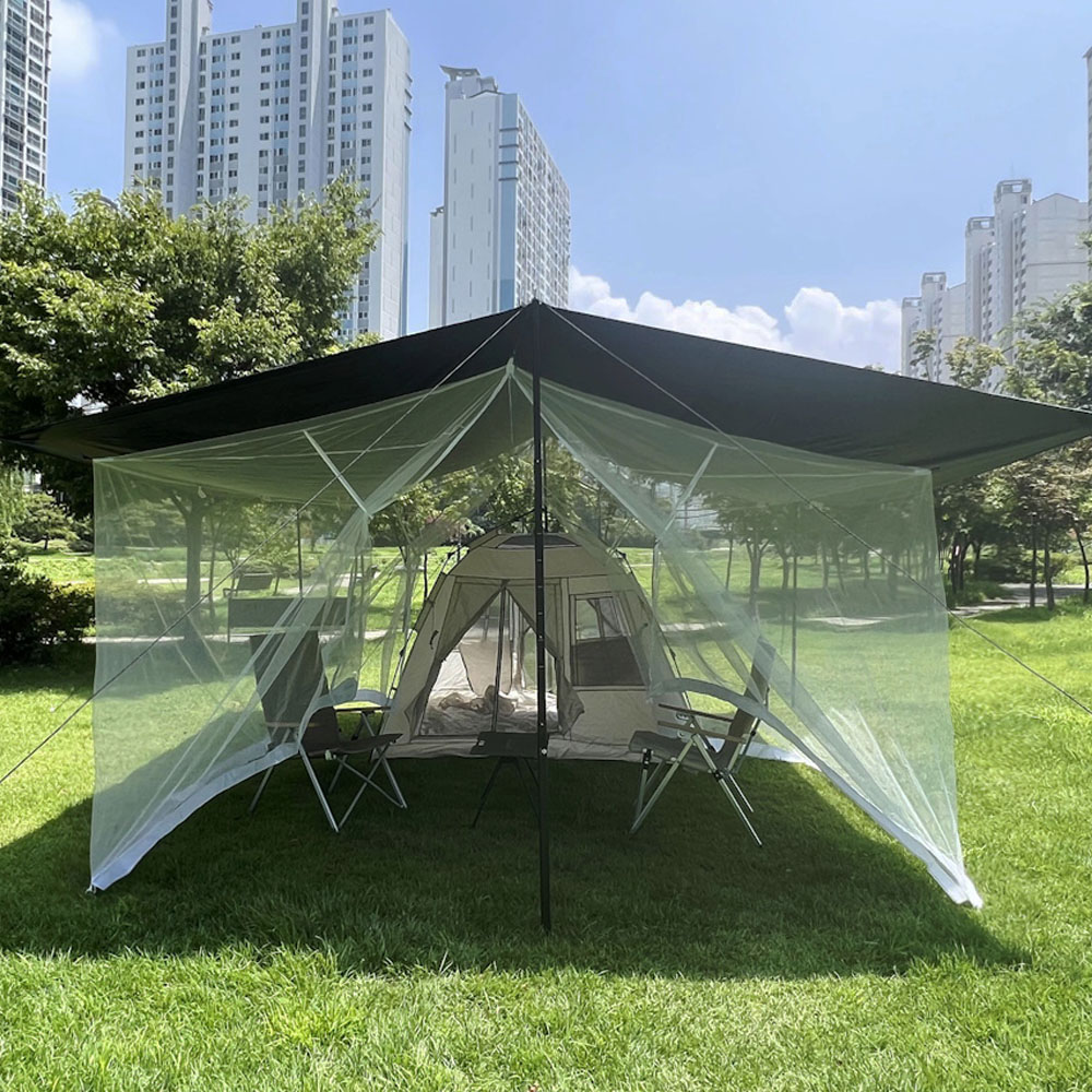 아릭시 타프 스크린 메쉬스크린 모기장 쉘터 그늘막 타프쉘 렉타 헥사 캠핑 블랙 M