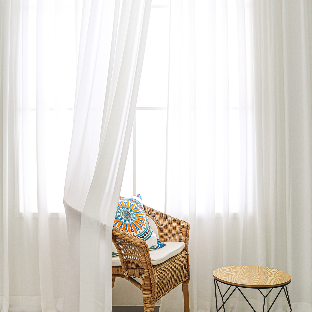 당일배송 비침없는 나비주름 도톰쉬폰커튼 가로240cm 세로 고정 240cm