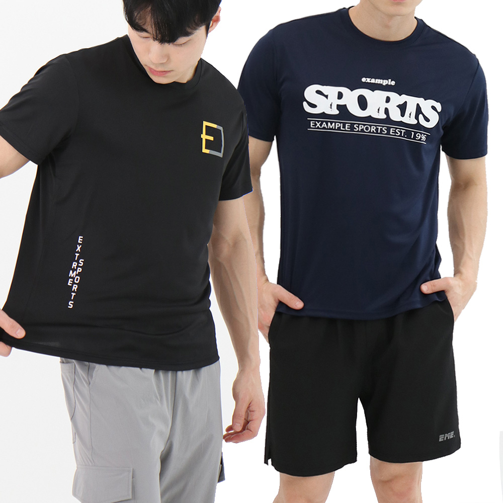 이그잼플 쿨론 반팔티셔츠 7종  아이스 기능성 빅사이즈