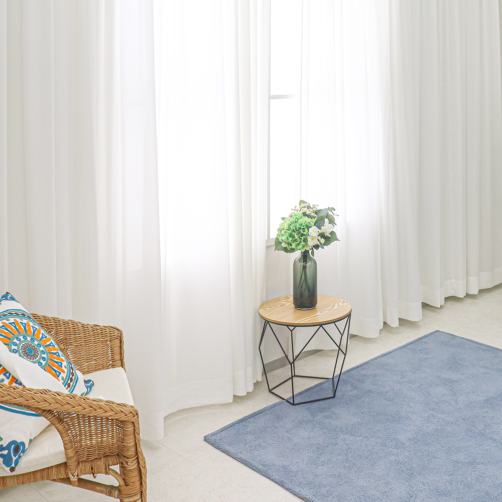 당일배송 비침없는 나비주름 도톰쉬폰커튼 가로240cm 세로 고정 240cm