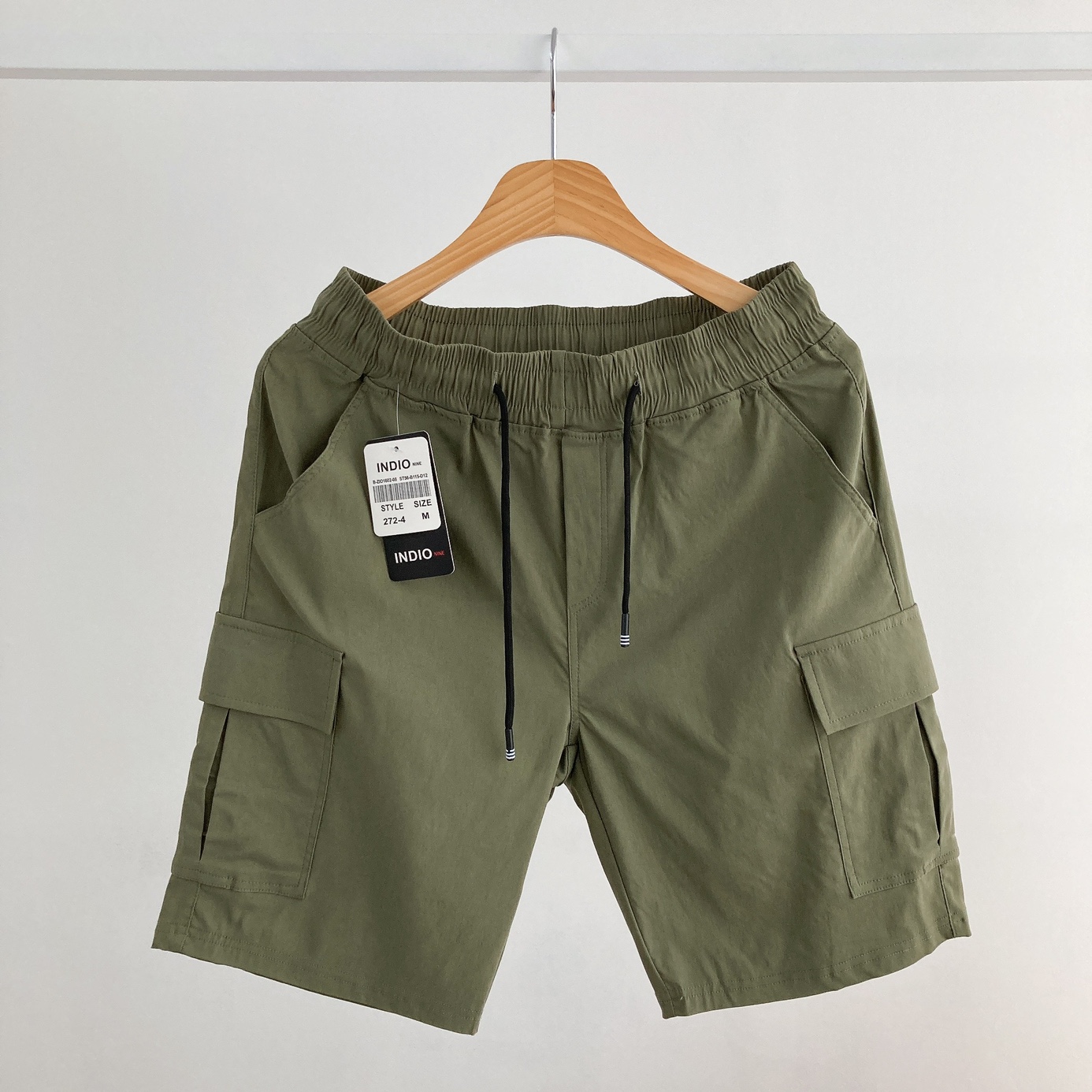 1+1 남자반바지 5부 카고팬츠 치즈 스판 밴딩 S-2XL - 상세 이미지 5