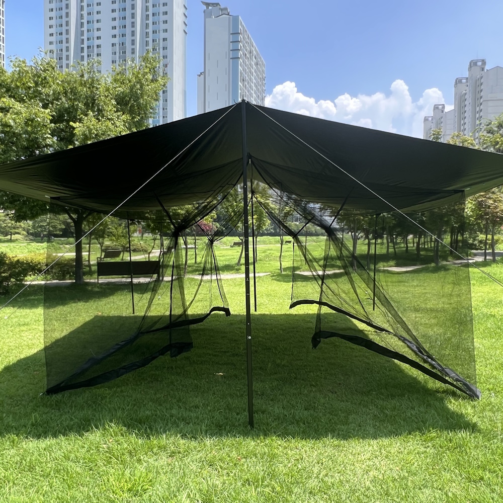아릭시 타프 스크린 메쉬스크린 모기장 쉘터 그늘막 타프쉘 렉타 헥사 캠핑 블랙 M