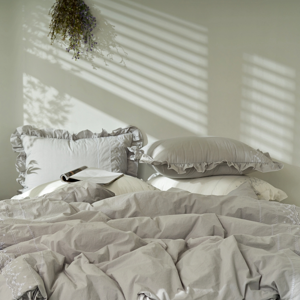 호텔 이불세트 라지킹 사계절 신혼 고밀도 순면 레이스 프리미엄 이불