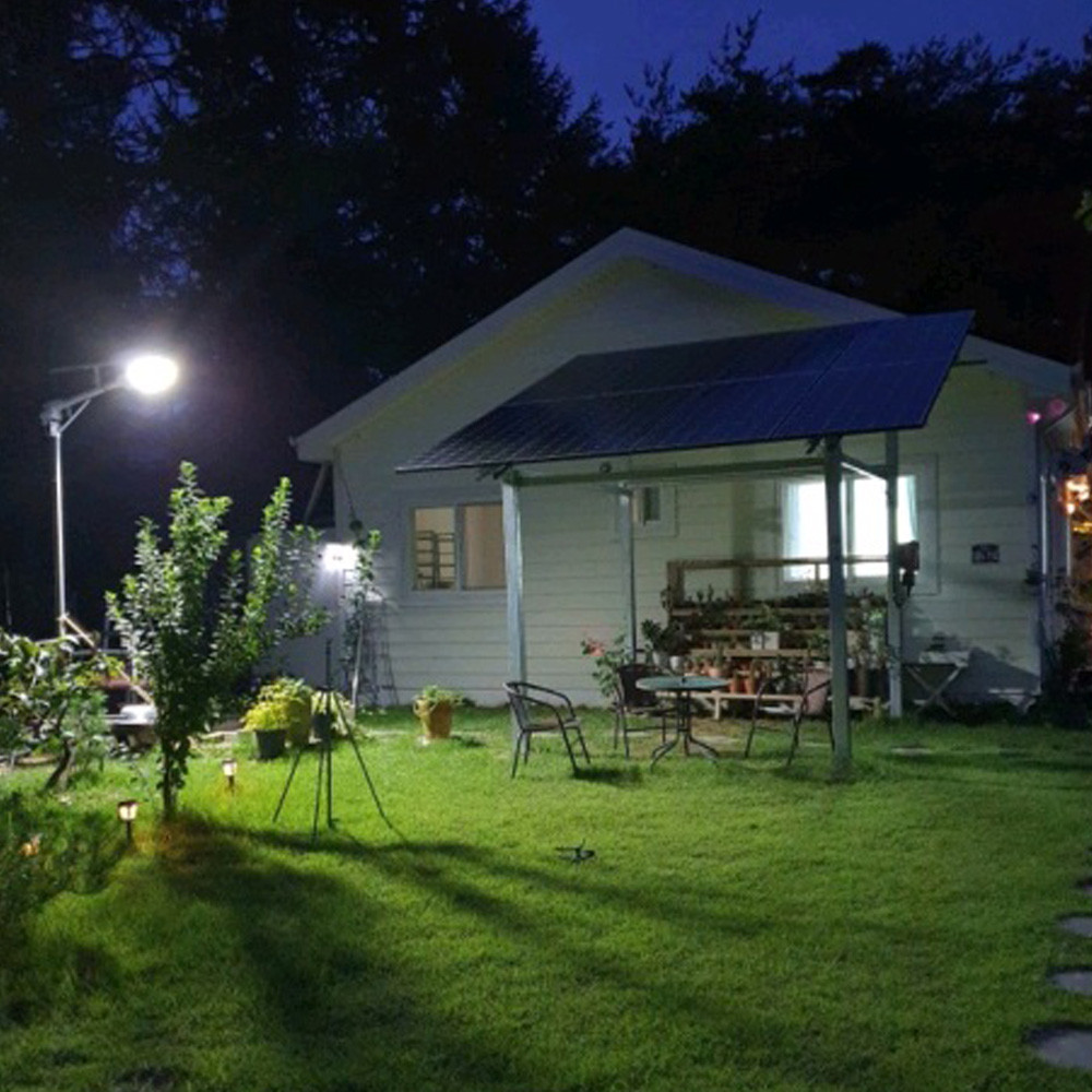 태양열 가로등 LED 태양광 센서등 외등 벽 조명등 전등 가로등헤드 보안등 일체형 100W
