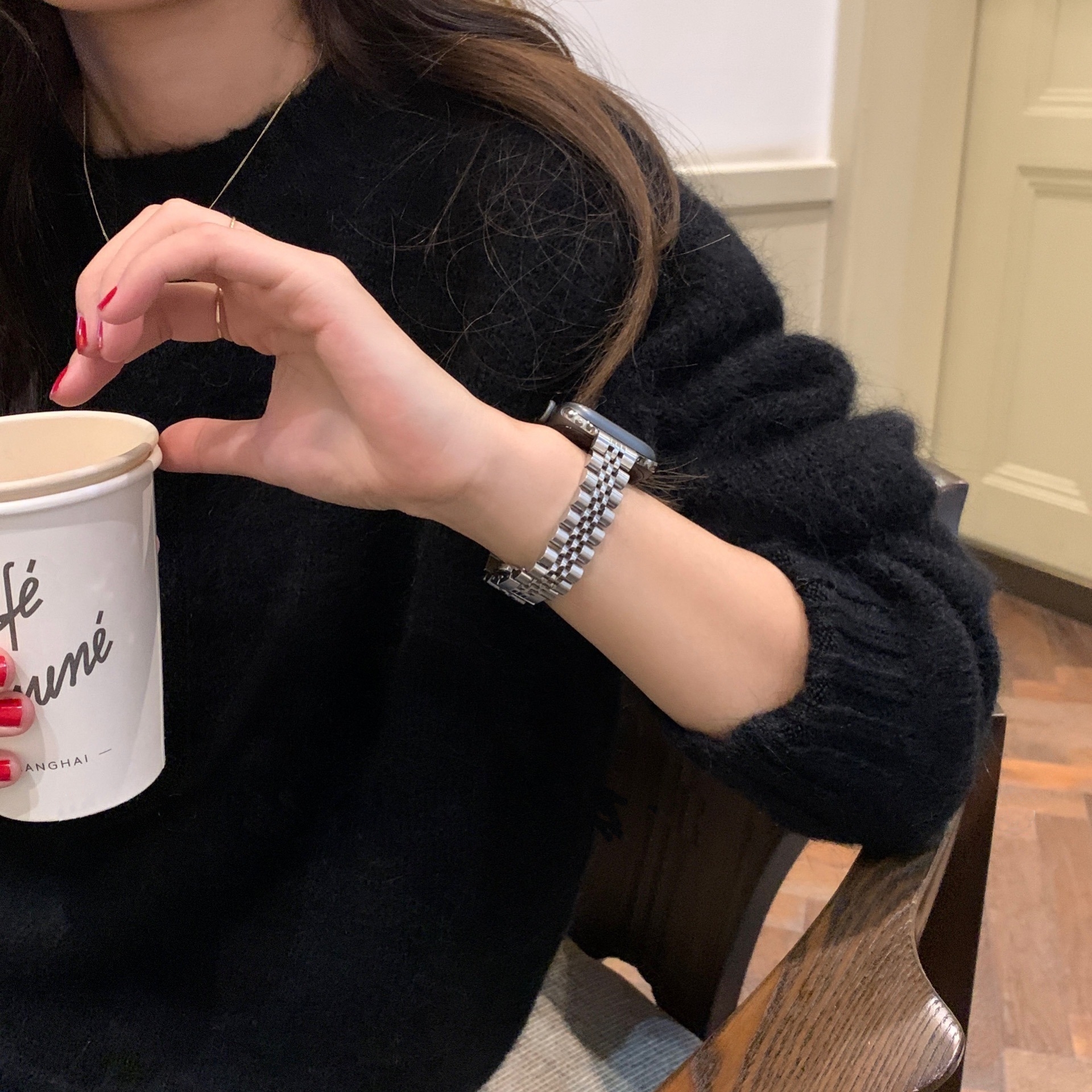 애플워치 메탈스트랩 쥬빌레 9 se2 40mm 41mm 실버 줄질