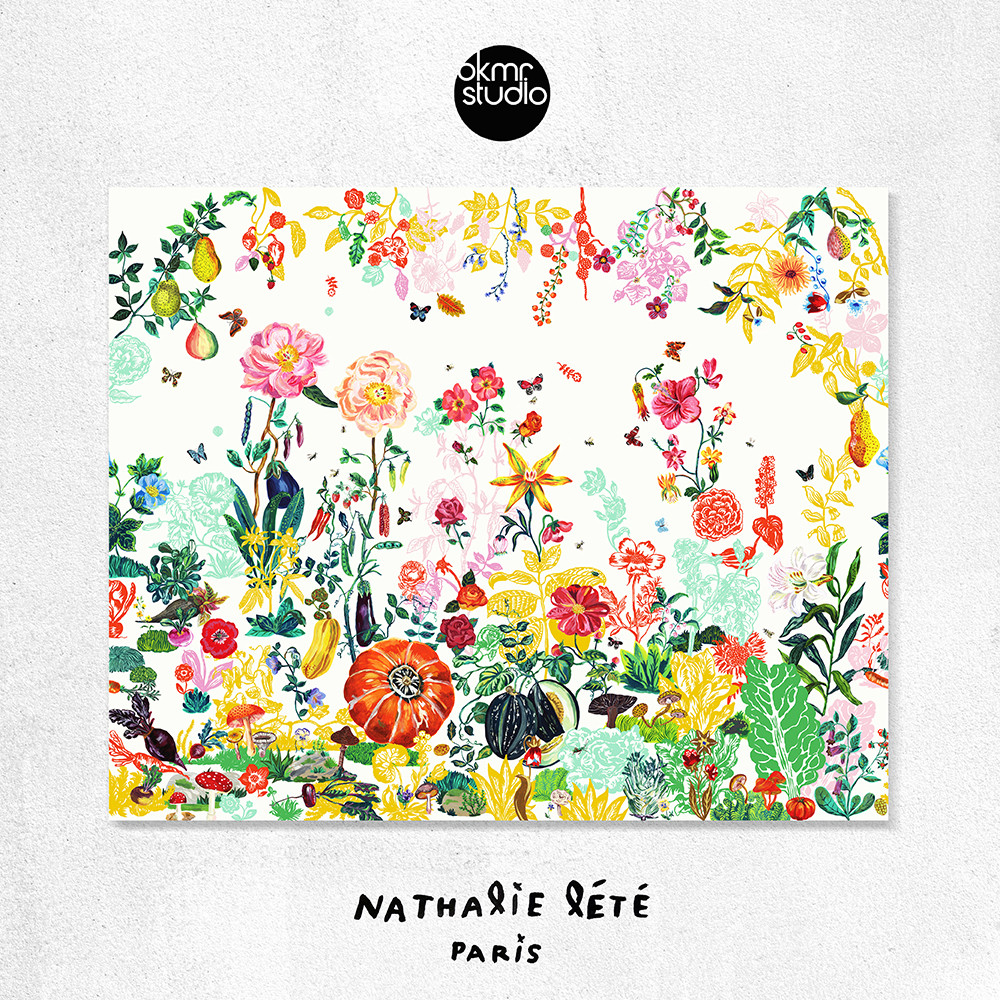 나탈리레테 멀티팜 크림 캔버스 패브릭 대형 그림 거실 액자