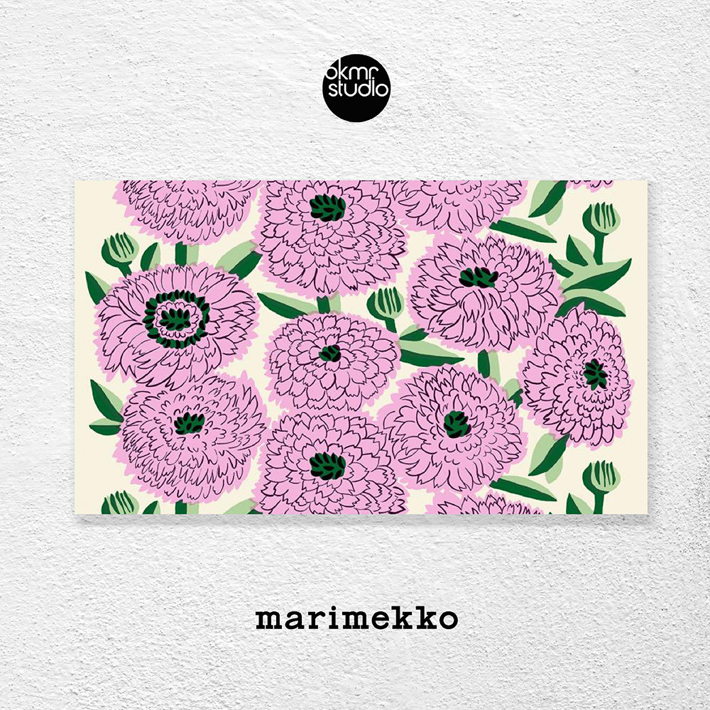 마리메꼬 프리마베라 바이올렛 캔버스 패브릭 대형 꽃 그림 액자