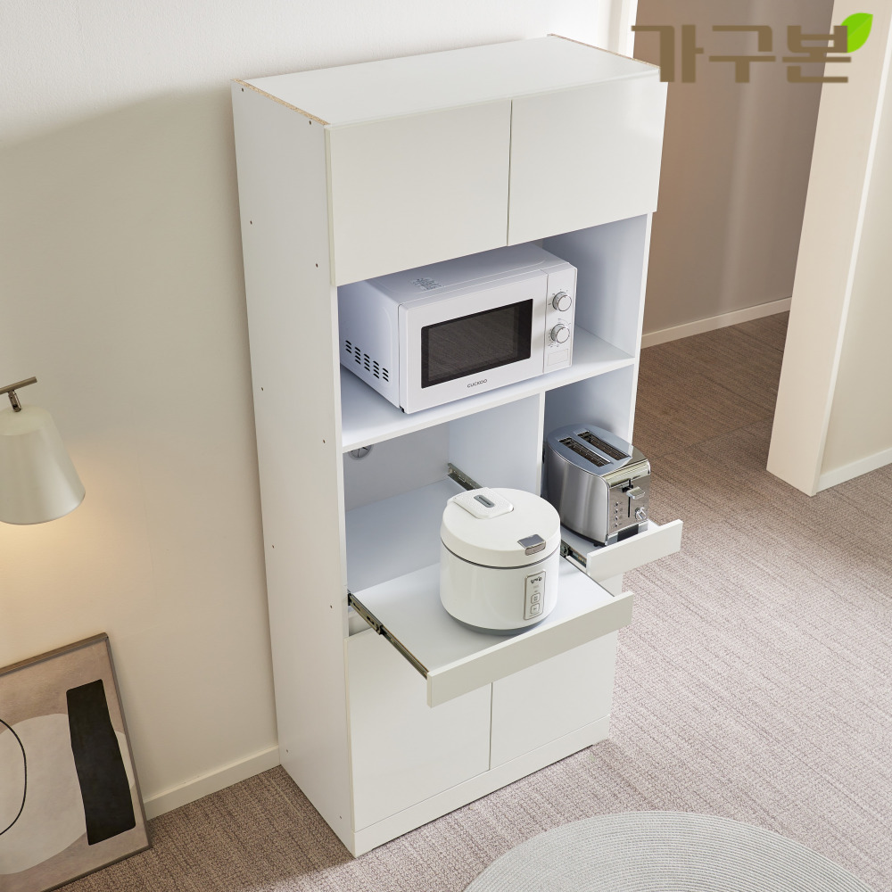 렌지장 광파오븐장 전기밥솥선반 도어형 밥솥장
