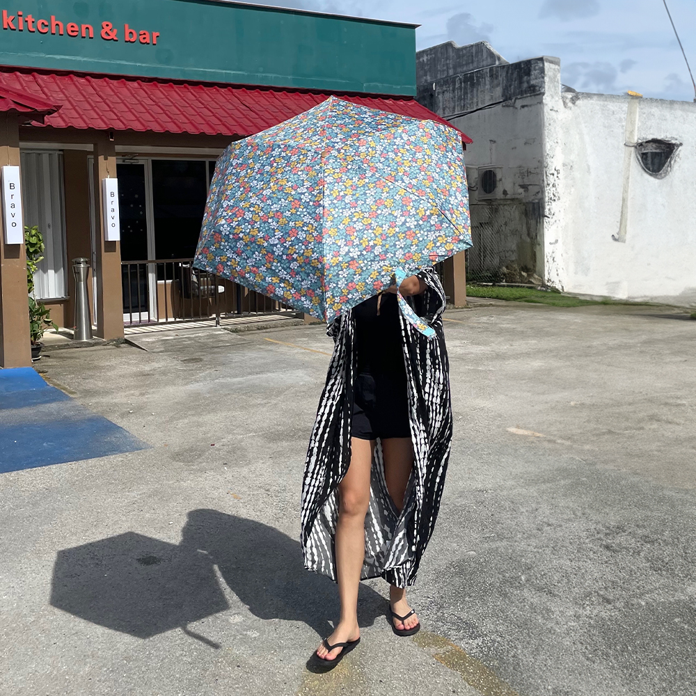 미니 5단 암막 지갑 양우산 우양산 플라워 UV 양산