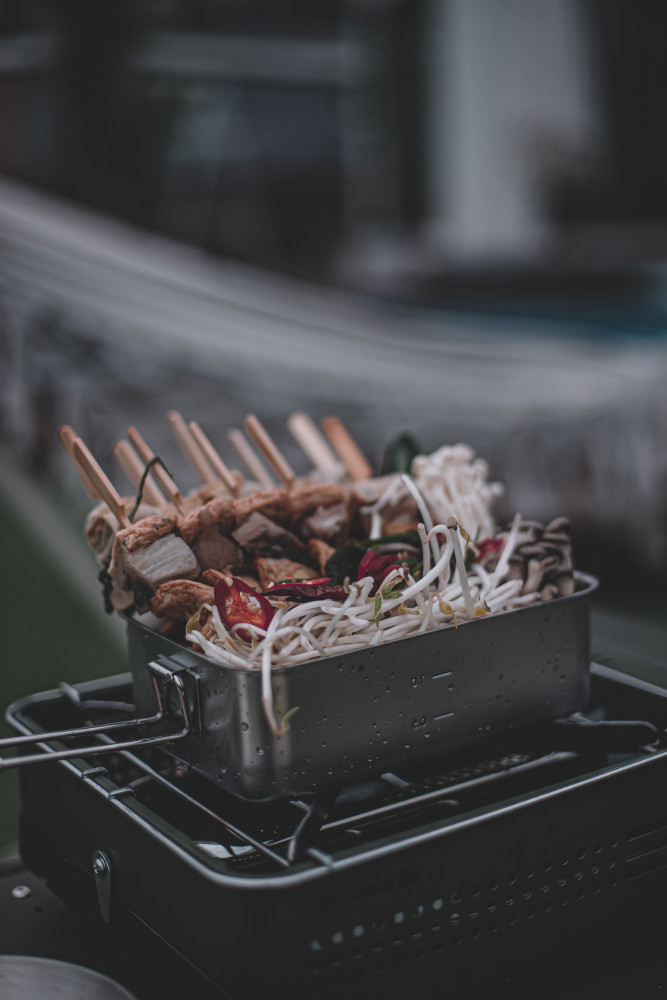 키녹스 스테인리스 스틸 반합 캠핑 차박 사각반합 군용반합