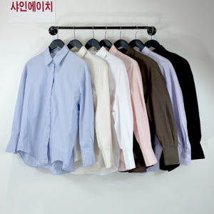 여자여자몰 휘뚜루마뚜루 7칼라 오버핏 면혼방 기본무지셔츠 데일리 코튼베이... 착용 후기 | 사이즈/핏 총정리 - 상품 이미지 1