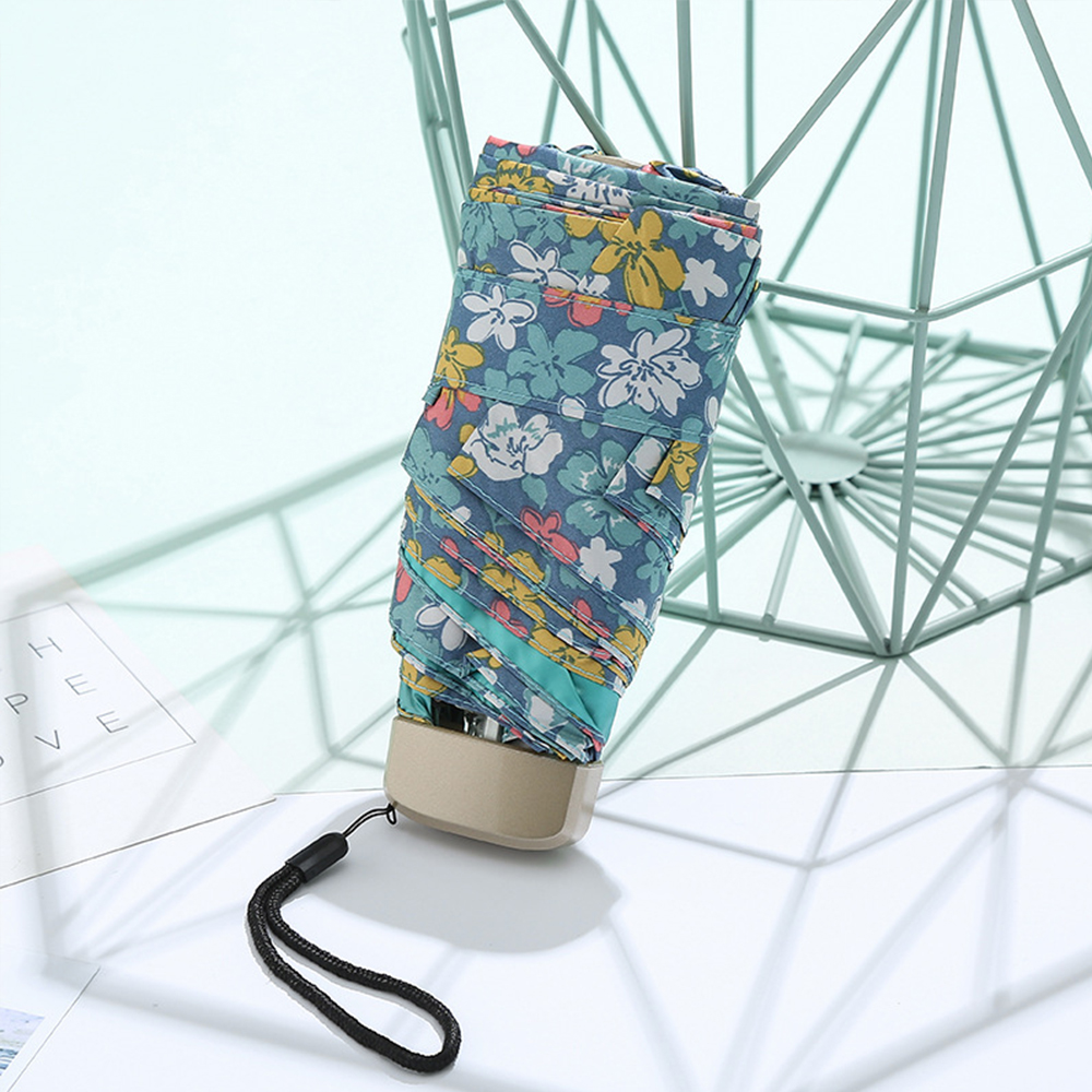 미니 5단 암막 지갑 양우산 우양산 플라워 UV 양산