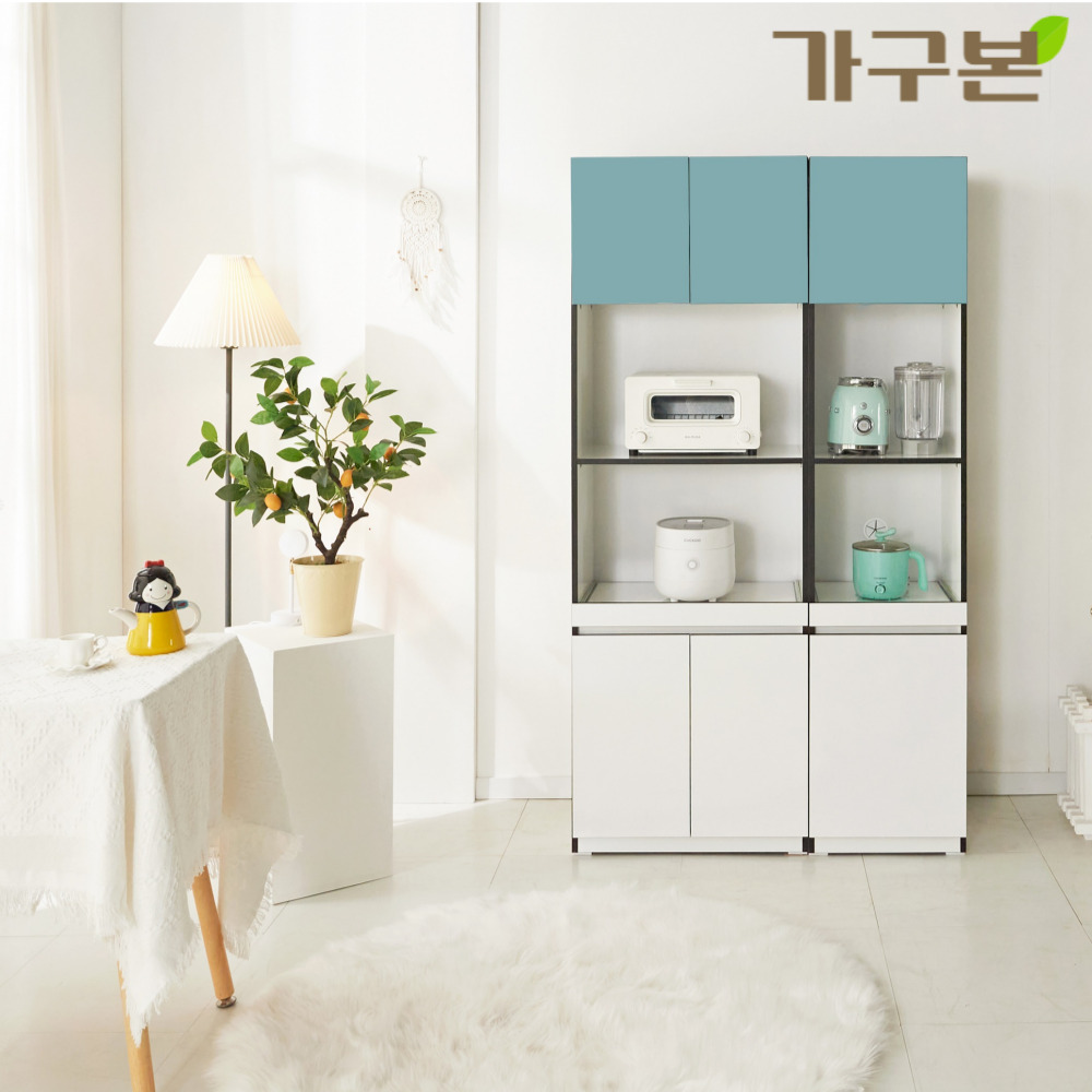 렌지장 광파오븐장 전기밥솥선반 도어형 밥솥장