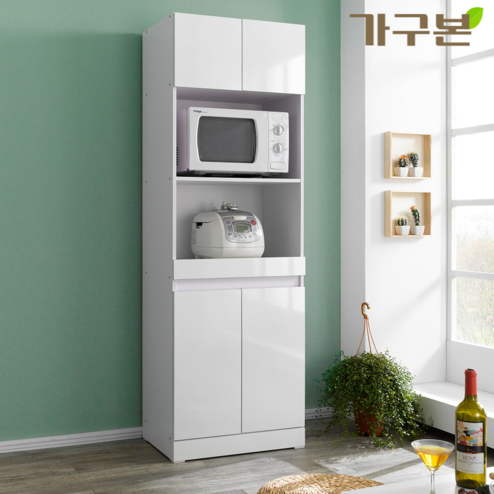 렌지장 광파오븐장 전기밥솥선반 도어형 밥솥장