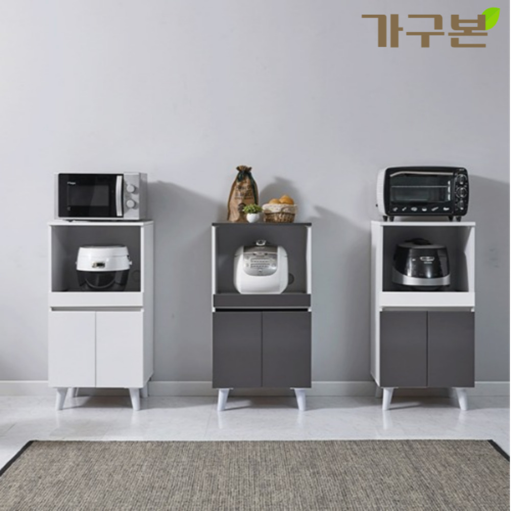 렌지장 광파오븐장 전기밥솥선반 도어형 밥솥장