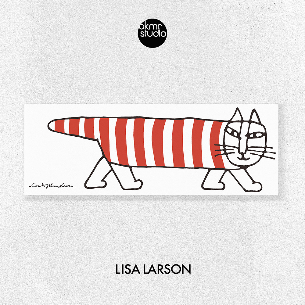 리사라르손 레드냥이 캔버스 패브릭 그림 액자 - 상품 이미지