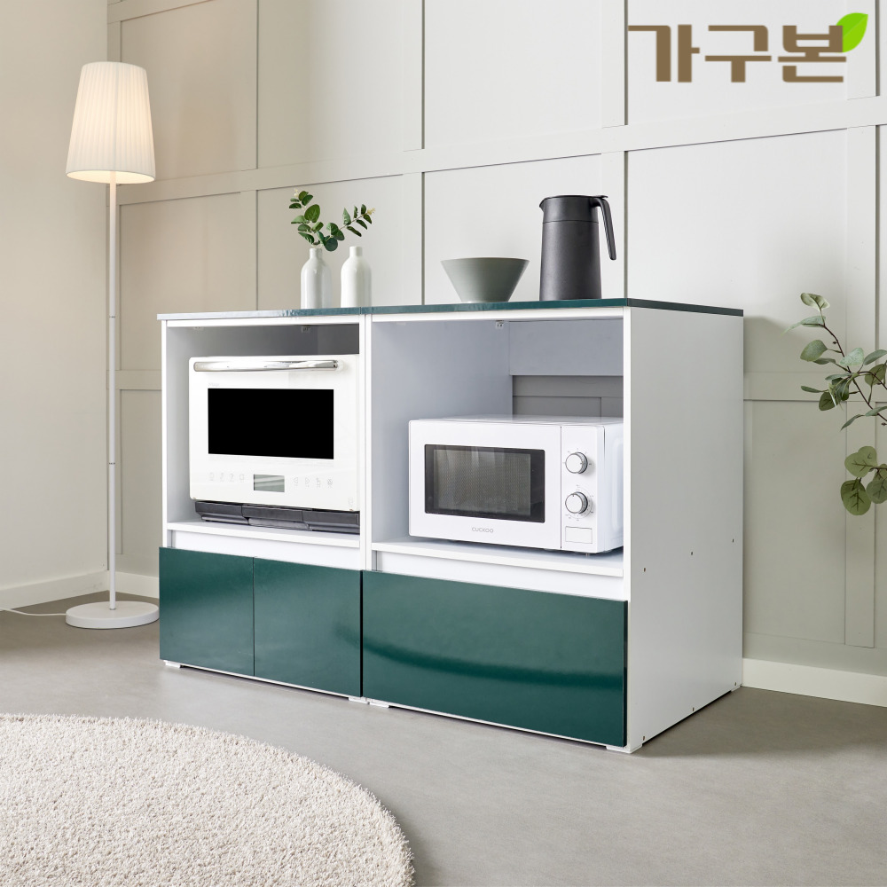 렌지장 광파오븐장 전기밥솥선반 도어형 밥솥장