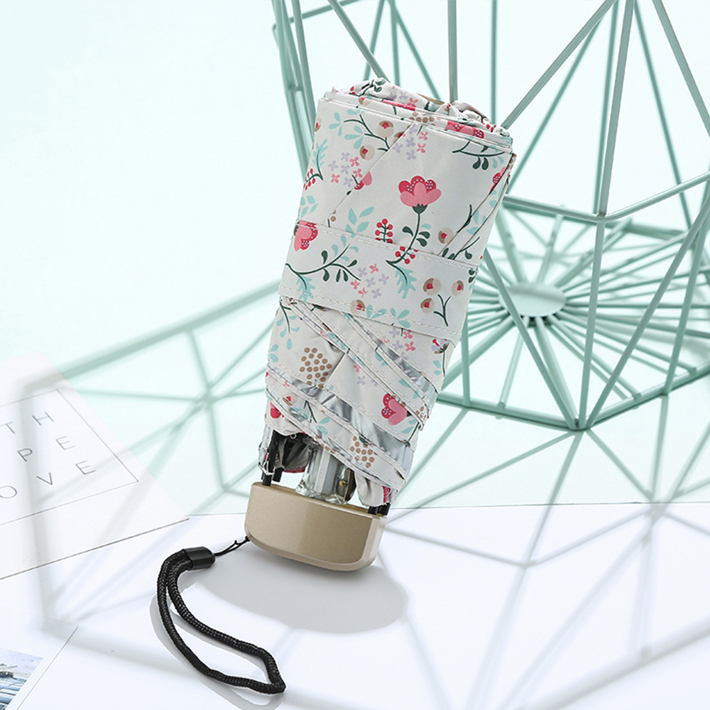 미니 5단 암막 지갑 양우산 우양산 플라워 UV 양산