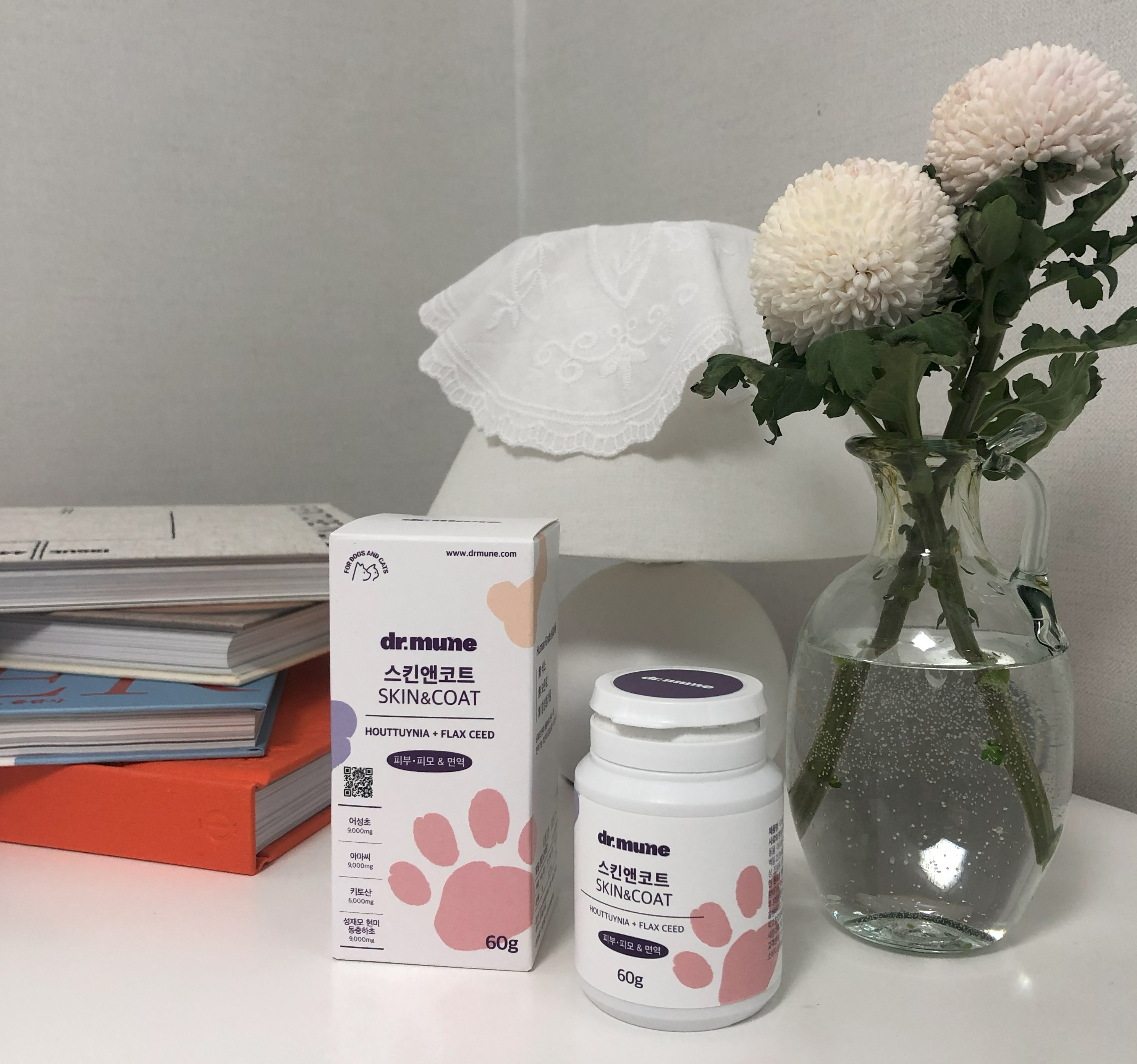 닥터뮨 스킨앤코트 강아지 고양이 피부 영양제 피모 습진 건조 모질 보습 항산화 면역력 - 상세 이미지 2