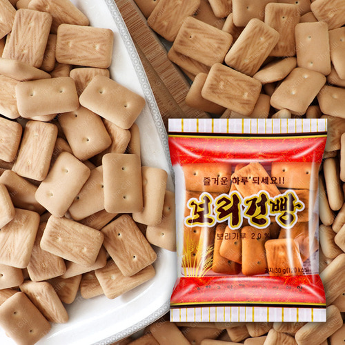 누구나조아 보리 건빵 30g 100입 업소용 대용량 전투식량 군대건빵 옛날과자 - 상세 이미지 2