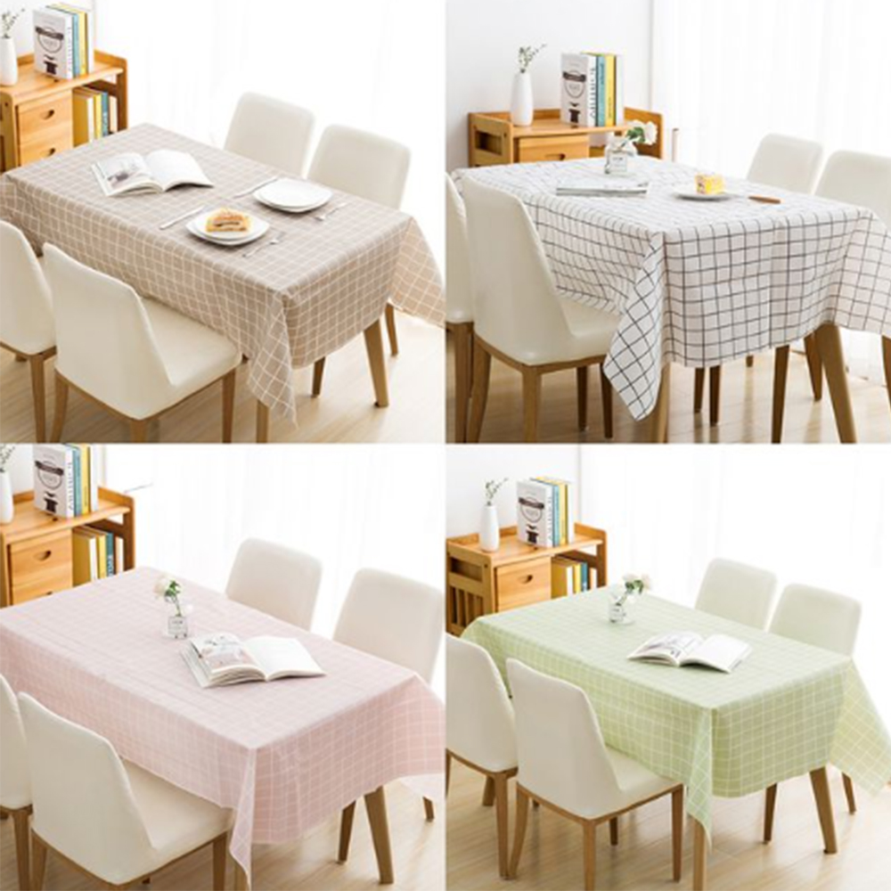 식탁보 4인 6인 생활방수 테이블보 사각 체크 무늬 파스텔 식탁 협탁보 캠핑 테이블 커버