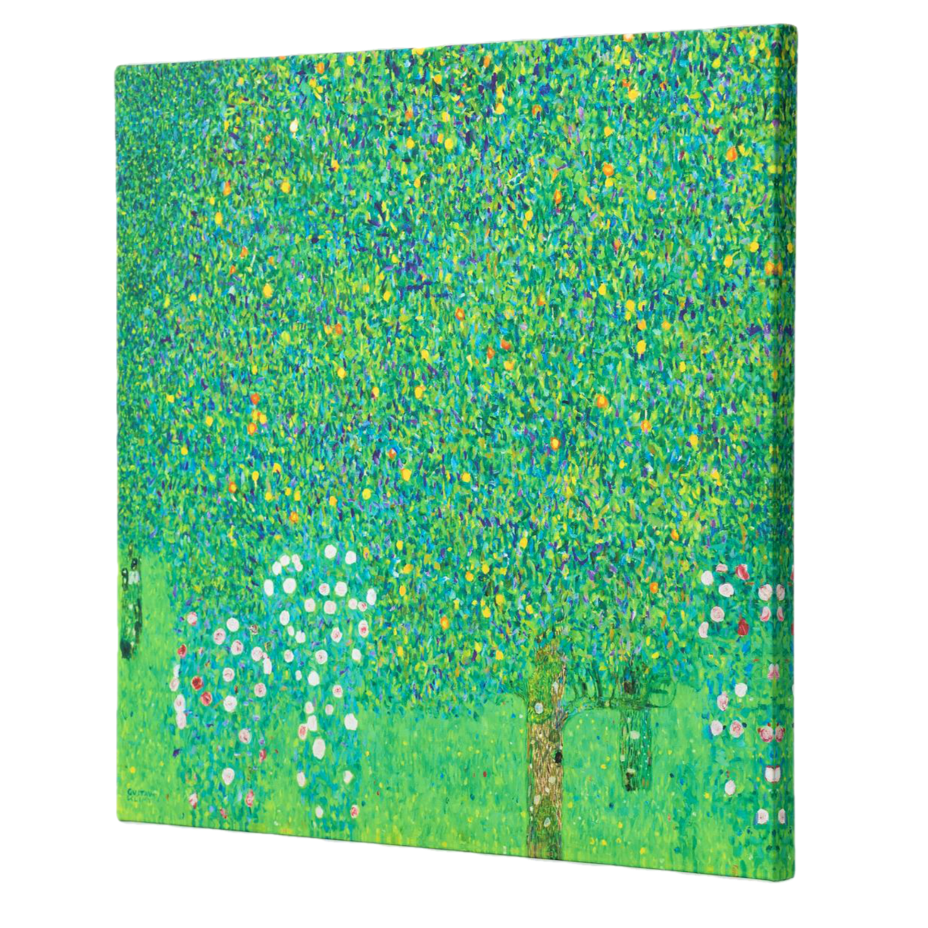 나무아래 핀 장미 80x80cm 액자 그림 구스타프 클림트 명화 사무실 거실 현관 캔버스 - 상세 이미지 2