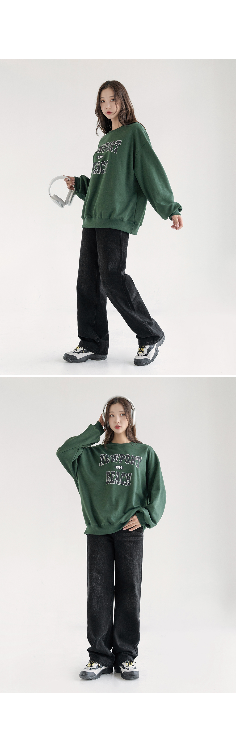 [2천장돌파][기획] 빅사이즈 S-2XL 미튼 3기장 빈티지 워싱 와이드 밴딩 청바지 상세 이미지 32