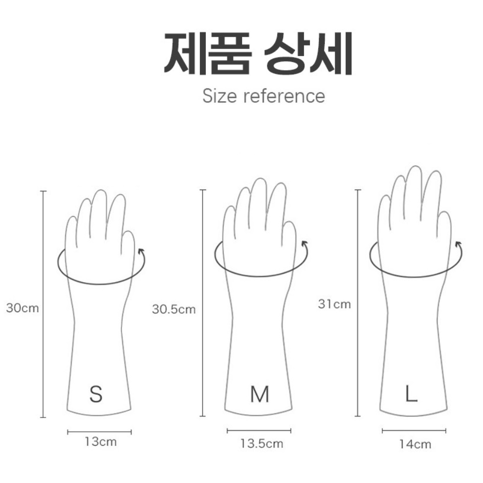 니트릴 요리 장갑 요리용 식품용 조리용 안찢어지는 고무장갑 - 상세 이미지 4