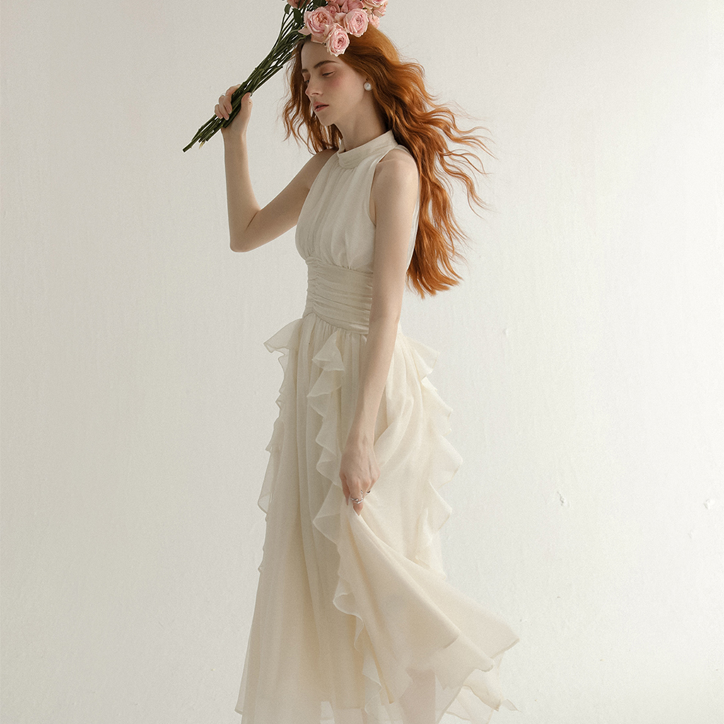 [신스덴] 타임리스 홀터넥 원피스