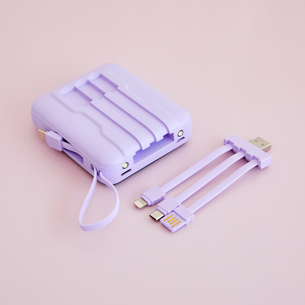 시홈 고속충전 휴대용 미니 일체형 보조배터리 10000mAh